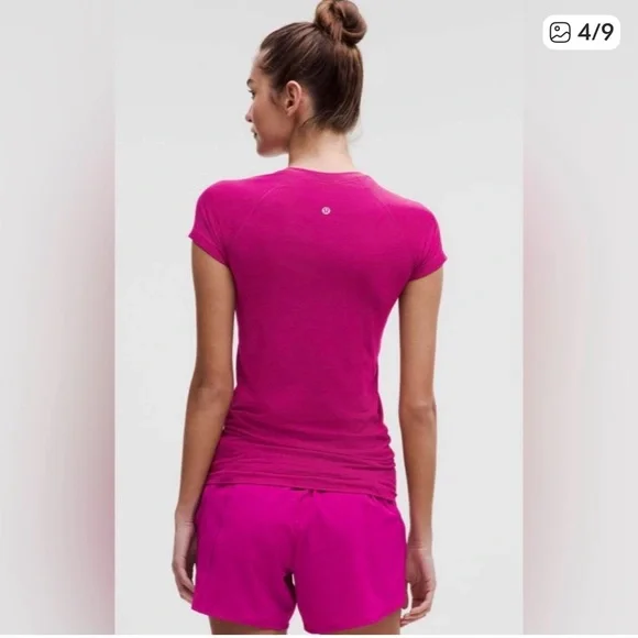 💗 lululemon swiftly tech, short sleeve tee hip length ripened raspberry size 6 - Picture 4 of 7